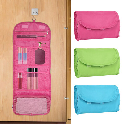 

Travel Cosmetic Storage MakeUp Bag Folding Toiletry Wash Organizer Hanging Pouch