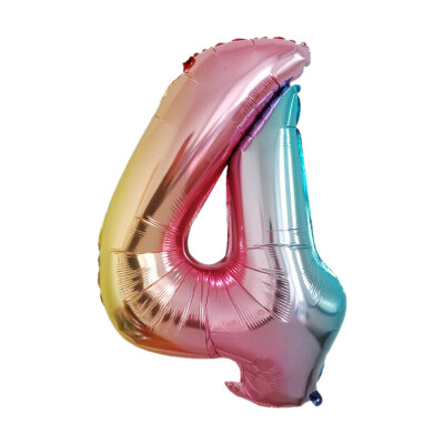 

Siaonvr 40 Inch Rainbow Gradient Number 0-9 Foil Digital Balloons For Birthday Party