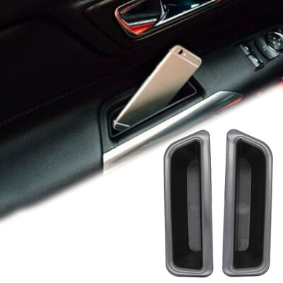 

Front Door Armrest Storage Box Phone Holder Tray Fits For Ford Mustang 2015-2019
