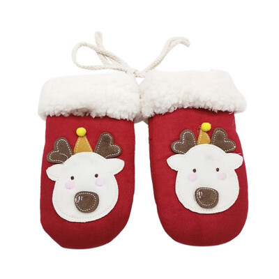 

Baby Gloves Toddler Girls Boys Outdoor Winter Patchwork Keep Warm Mittens