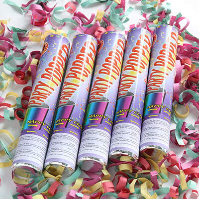 

30cm Confetti Party Poppers Twist Pop Confetti Poppers for Kids Birthday Wedding BBQ Camping