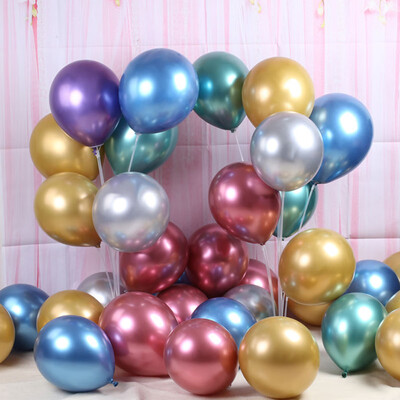 

Gobestart 50Pcs Chrome Shiny Metallic Latex Balloons for Birthday Wedding Grad Party