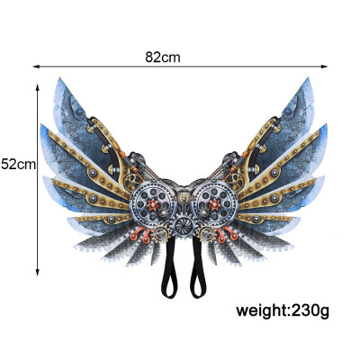 

Creative Halloween 3D Print Mechanical Punk Wings Halloween Mardi Gras Theme Party Children Costume Cosplay Wings For Father Son