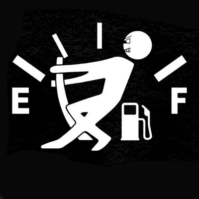 

High Gas Consumption Decal Fuel Gage Empty Stickers Vinyl JDM Car Stickers Car Styling Wall Sticker 127CM92CM