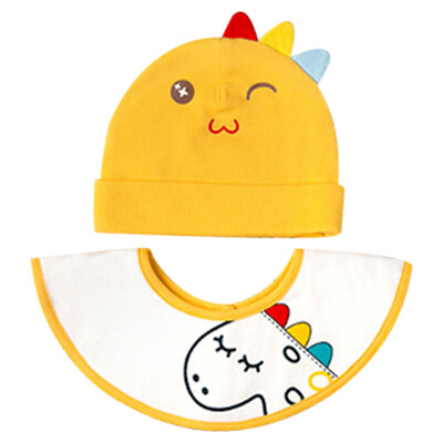 

Funny Winter Warm Cartoon Print Hat Bibs Sets Children Kids Cute Knit Caps For Baby Girls Boys