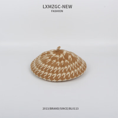 

The new cap of 2019 is made of sweet pumpkin hat ladys beret&lightning knitted cap in autumn&winter