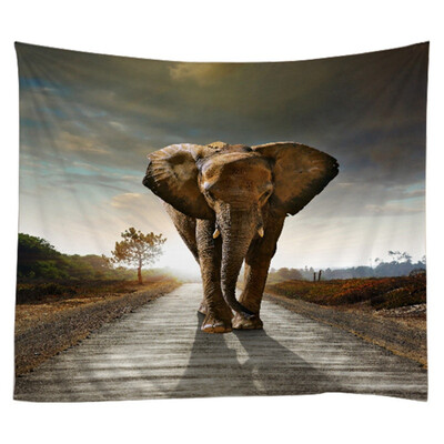 

Psychedelic Elephant Tapestry Hippie Indian Mandala Wall Tapestry Polyester Fabric Printed Wall Decor Beach Towel Blanket