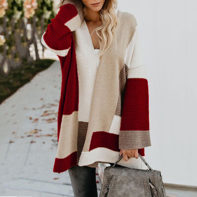 

Womens Long Sleeve Cardigan Knitted Sweater Shawl Jumper Outwear Coats Pullover