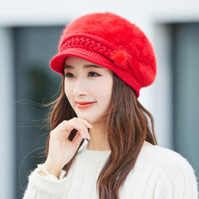 

Tailored Women Winter Warm Floral Cap Beret Baggy Knit Crochet Beanie Hat Ski Cap