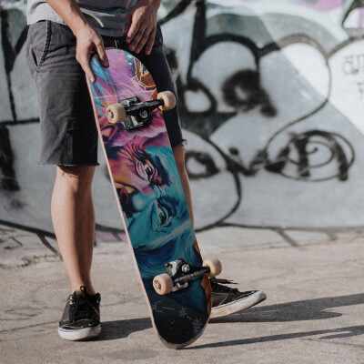 

Toponeto Thickened Matte Non-slip Wear Resistant Skateboard Stickers Laptop Luggage Decal