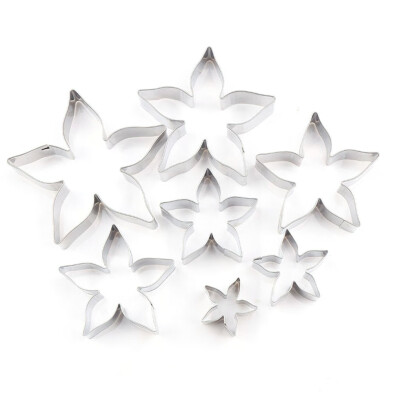 

7Pcs Rose Flower Calyx Cutting Die Stainless Steel Cake Cutters Pastry Baking Mould Fondant Mold Cake Cookie