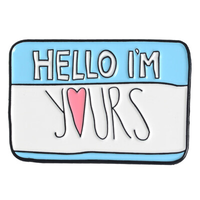 

Fashion Creative Jewelry Small Message Letter Hello Brooch Pin Jean Bag Accessories