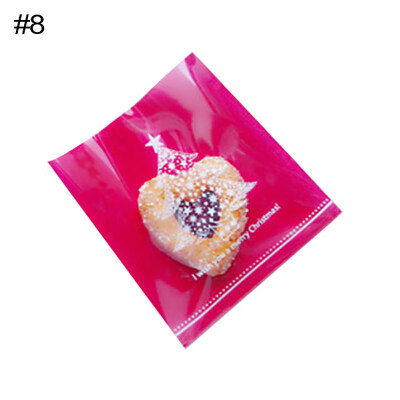 

100Pcs Self-Sealing Lovely Christmas Plastic Candy Cookie Gifts Packaging Bags