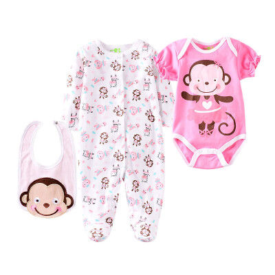 

Autumn Jumpsuit Baby Boy Girl Cartoon Long Sleeve JumpsuitShort Sleeve RomperBibs Newborn Romper Set