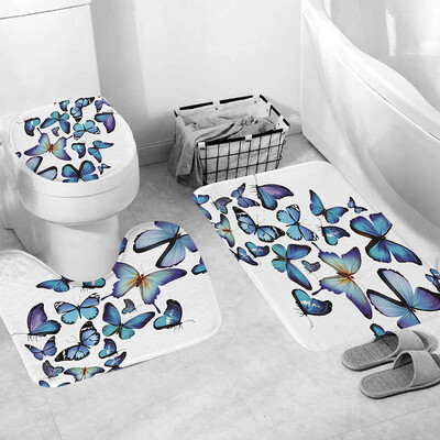 

Gobestart 3pcs Non-Slip Fish Scale Bath Mat Bathroom Kitchen Carpet Doormats Decor