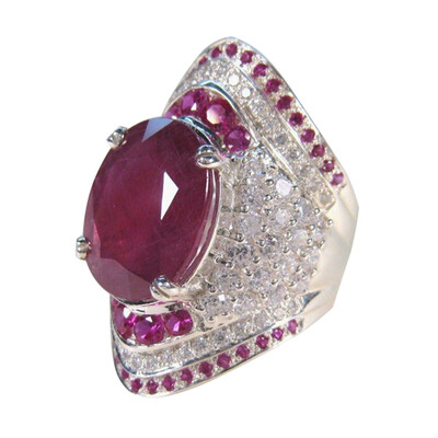 

New European And American Style Exaggerated Rings Natural Red Ring For Women