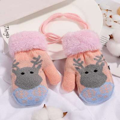 

New Winter Warm Kids Gloves Kids Stretch Knitted Mittens Kids Solid Girls Gloves Full Finger Glove Knitted Boys Gloves