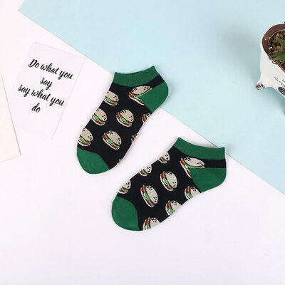 

Kawaii Women Autumn Fruit Food Socks Short Funny Cotton Men Unisex Happy Sock Slippers