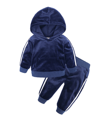 

Toddler Baby Girl 2PCS Set Winter Tracksuit Velvet Hooded Set Sweatshirt