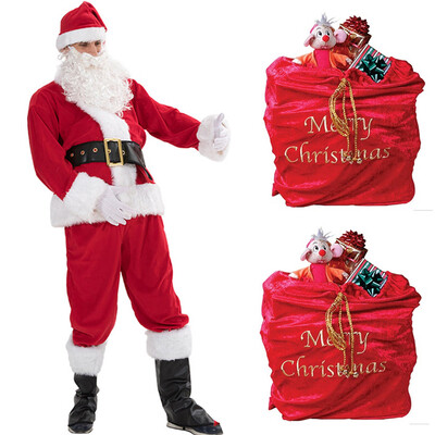 

Tailored Unisex-Adults Merry Christmas Santa Sack Costume Velour Santa Bag