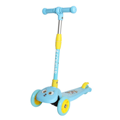 

3 Wheels Folding Scooter with Light Up Wheels Adjustable Height for Kids Girls Boys