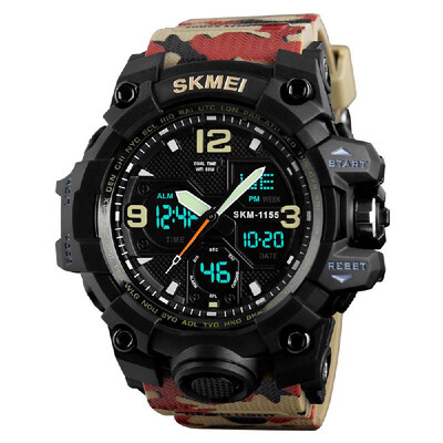 

SKMEI 1155B Quartz Digital Electronic Men Watch Fashion Casual Outdoor Sports Male Wristwatch Dual Time Date Week Chrono Alarm 5AT