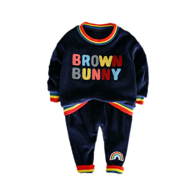 

New Spring Autumn Children Clothing Boys Casual Sports T-shirt Pants 2pcsSet Infant Outfit Kids Clothes Suit Tracksuits