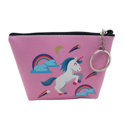 

Women Cute Unicorn Mini Coin Purse Cartoon Zipper Card Holder Wallet Kids Students Key Coin Bag Mini Pu Handbag