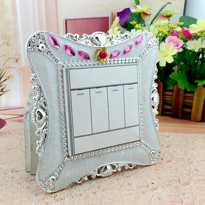 

Gobestart Home Switch Cover Square Shape Switch Wall Light Socket Stickers Room Decor A