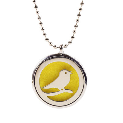 

Aromatherapy Necklace Stainless Steel Pattern Pendant Oils Essential Perfume Necklace
