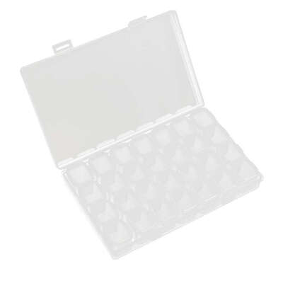 

28 Grids Dismountable Jewelry Storage Box Cross Stitch Cases Storage Organizer for Pills Small Parts