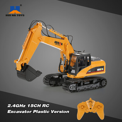 

HUI NA TOYS 24GHz 15CH Engineering Electric Excavator Construction Truck RC Car Plastic Version