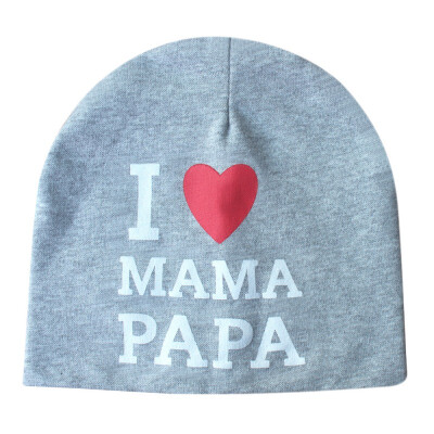 

2018 Baby Hat Newborn infant Baby Cotton I Love Mama&Dad Print Caps Hats For Baby Girls Knitted Beanies Cap colorful