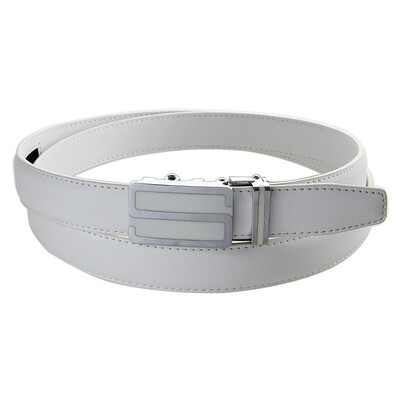 

BPSTAR Womens Automatic Buckle Genuine Leather Ladys Ratchet Holeless Belt Business High Quality Womens Real Belt for Pants