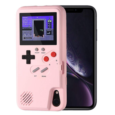 

Color Display Tetris Video Game Cover Case for iPhone Xs Max for Men Child Kids Boys Shockproof 3D Retro Gameboy Case 65 Inch