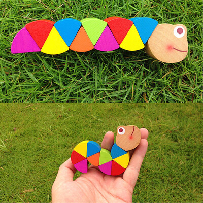 

Tailored Wooden toys Variety Colorful Caterpillar Twisted Toy Animal Doll