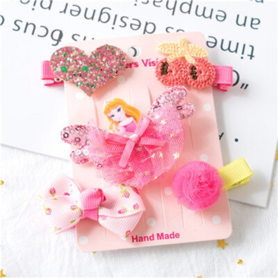 

Kids Baby Girls Sweet Hair Clips Cute Cartoon Design Hairpin Set Children Hairpin Princess Hair Accessories