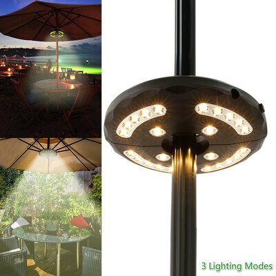 

Premium Pole Umbrella Light Battery Powered 3 Lighting Modes 24 Led Bulb Outdoor Garden Yard Lawn Night Lights