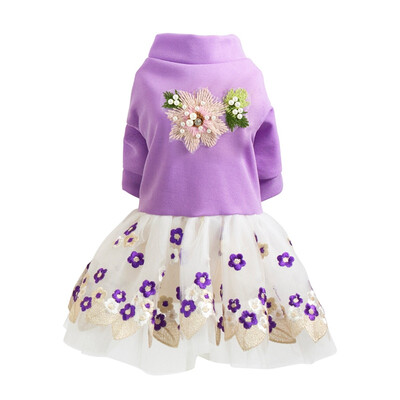 

Pet dog Wedding dress Cat Puppy Princess Skirt clothes Pearls Sweet Pet Cat Dog Clothes for Small Medium Dogs