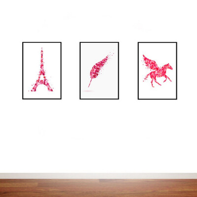 

Wall Stickers 3PCSSet Self-adhesive Waterproof Wall Sticker Painting Picture No Frame 6 Styles Home Decoration Accessories
