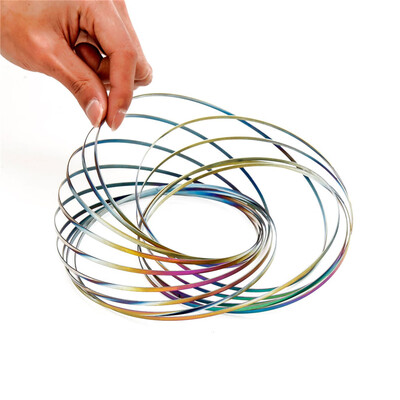 

YIWULAFlow Rings Kinetic Spring Bracelet Sensory Interactive Cool Toys For Kids Adults