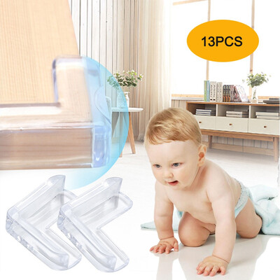 

Gobestart 13pc Safety Corner Protectors Transparent Plastic Table Corner Guards For Child