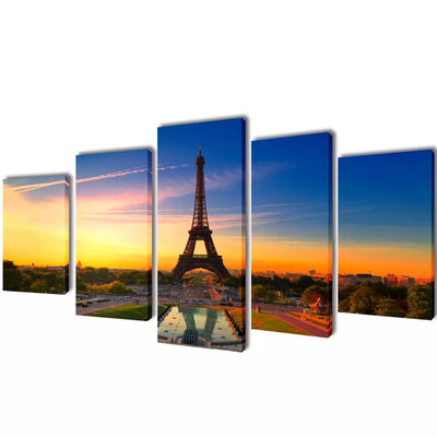 

Canvas Wall Print Set Eiffel Tower 79" x 39"