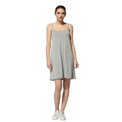 

Modal Breathable Padded Night Dress Women Skin-friendly Elastic Soft Spaghetti Strap Sleepwear Top Quality Home Comfy Nightgowns