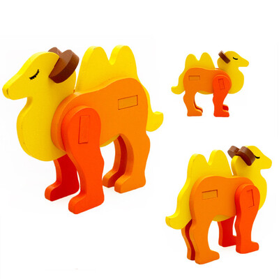 

〖Follure〗Montessori Mini 3D Puzzle Kids Educational Funny Toy Wooden Colorful Jigsaw Gift