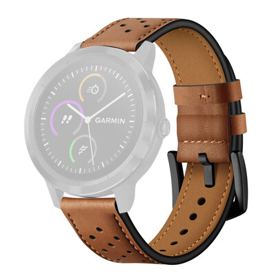 

〖Follure〗Cave Style Leather Wrist Watch Strap Band Replaceme For Garmin vivoactive