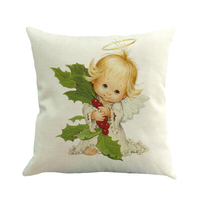 

〖Follure〗Christmas Cotton Linen Sofa Car Home Waist Cushion Cover Throw Pillow Case