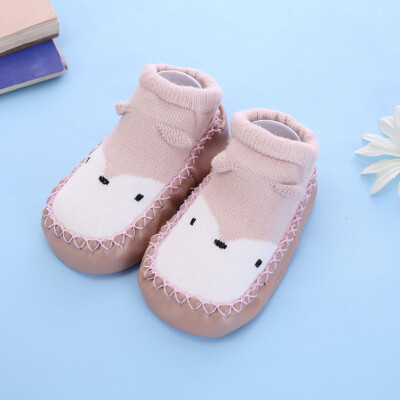 

Baby Socks With Rubber Soles Cartoon Baby Shoes Infant Sock Baby Steps Anti-slip Leather Kids Floor Socks Baby Slippers