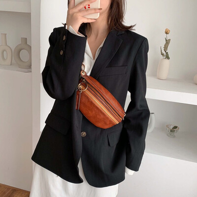 

Tailored Women Fashion Zipper Bag Leather Waist Bag Shoulder Bags Crossbody Bag Chest Bag