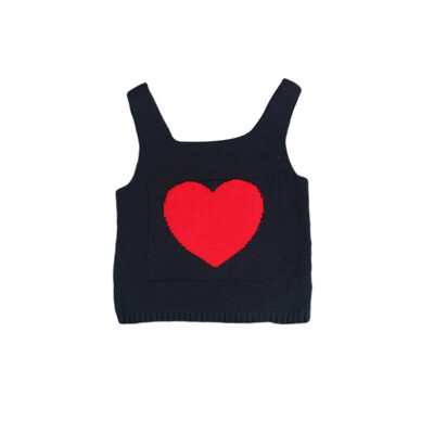 

Baby Girls Vest Summer Toddler Kids Girls Cotton Breathable Love Print Princess Cute Sweet Sleeveless Sling Casual Tops